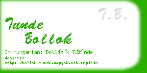 tunde bollok business card